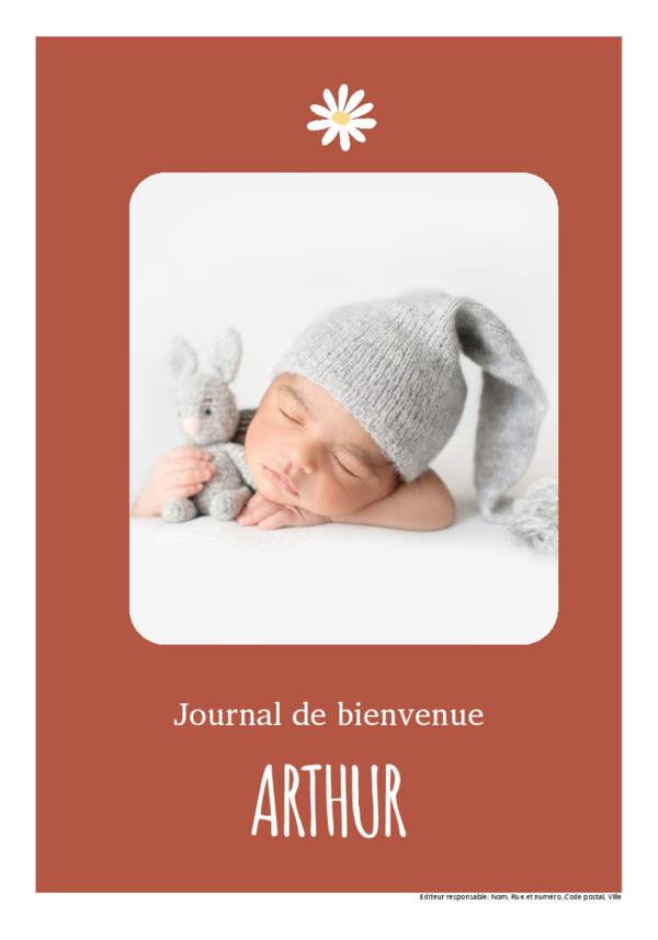 Créez votre propre journal modèle naissance | Happiedays