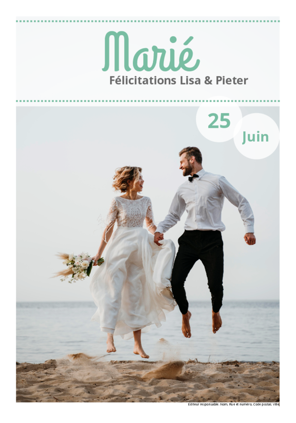 Créez votre propre journal modèle mariage | Happiedays