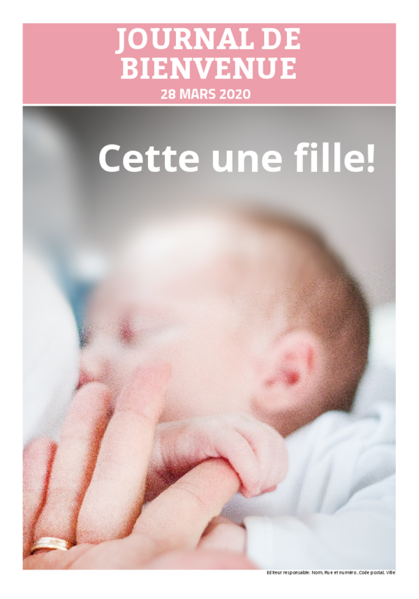 Créez votre propre journal modèle journal de naissance | Happiedays